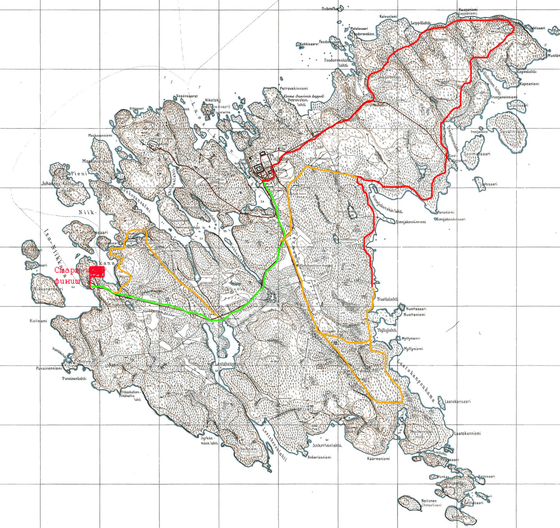 Схема валаама карта